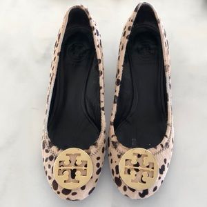 Leopard Tory Burch Wedges